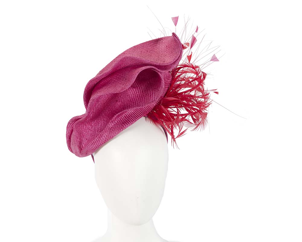 Exclusive fuchsia sculptured racing fascinator-0